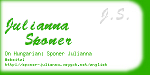 julianna sponer business card